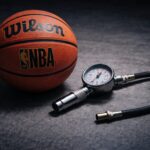 Wilson製のNBA公式バスケットボールと専用エアゲージでの測定