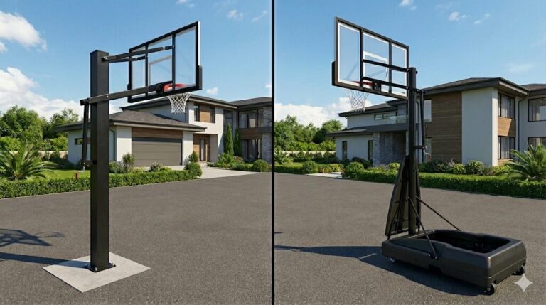 埋め込み式とタンク式どっちが正解？自宅用バスケットゴールの設置方法を徹底比較