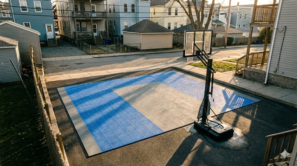 賃貸物件・借家でも庭にバスケットコートは作れる？「原状回復」可能な置くだけ施工のメリット