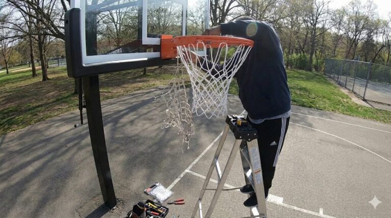 バスケットゴールのネット（網）交換手順｜切れた紐の直し方と「金属」vs「ナイロン」の選び方