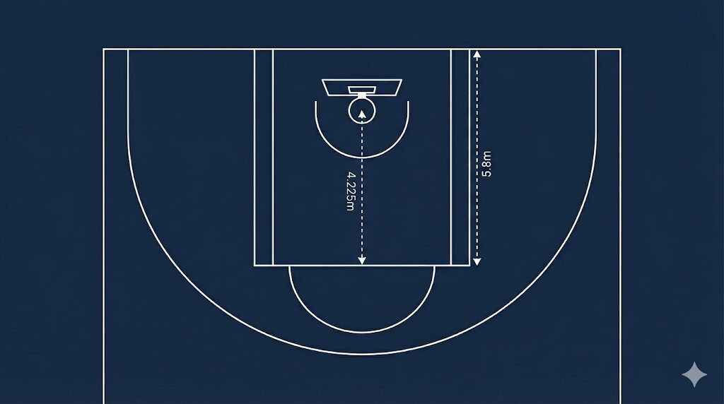 フリースローラインの距離はどこから測る？一般規格とミニバスの違いを正確に解説